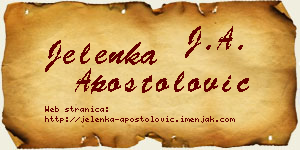 Jelenka Apostolović vizit kartica